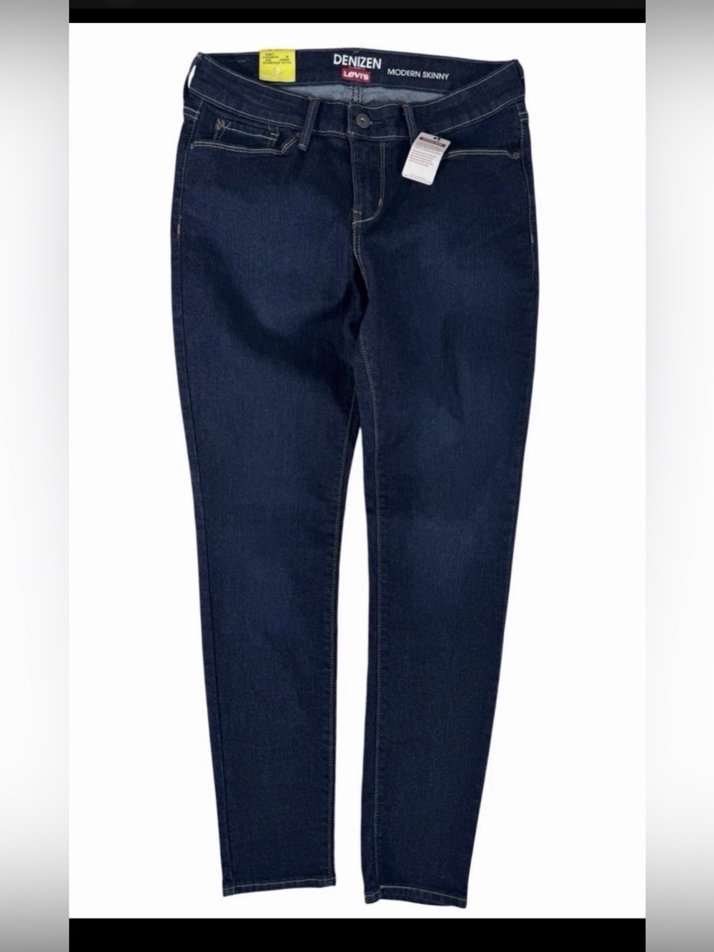 Denizen From Levi's Blue Dark Wash Mid-Rise Modern Skinny Denim Jeans Women's 14
